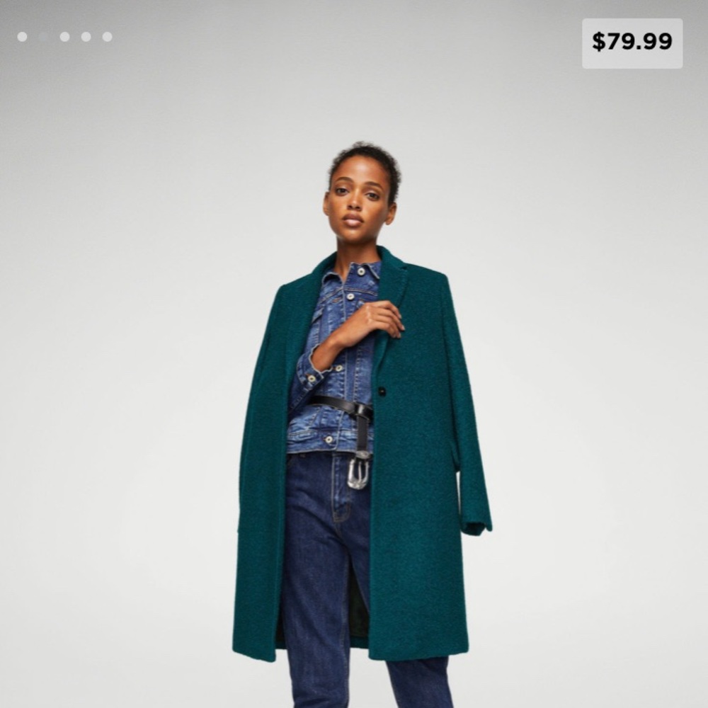 MANGO - Structures Wool Coat Small- Medium